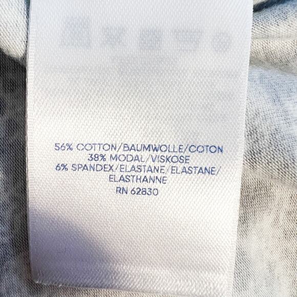 Lands End Turtleneck Womens 3X Snowflake Cotton Stretch Shimmer Winter Relaxed - Picture 5 of 6